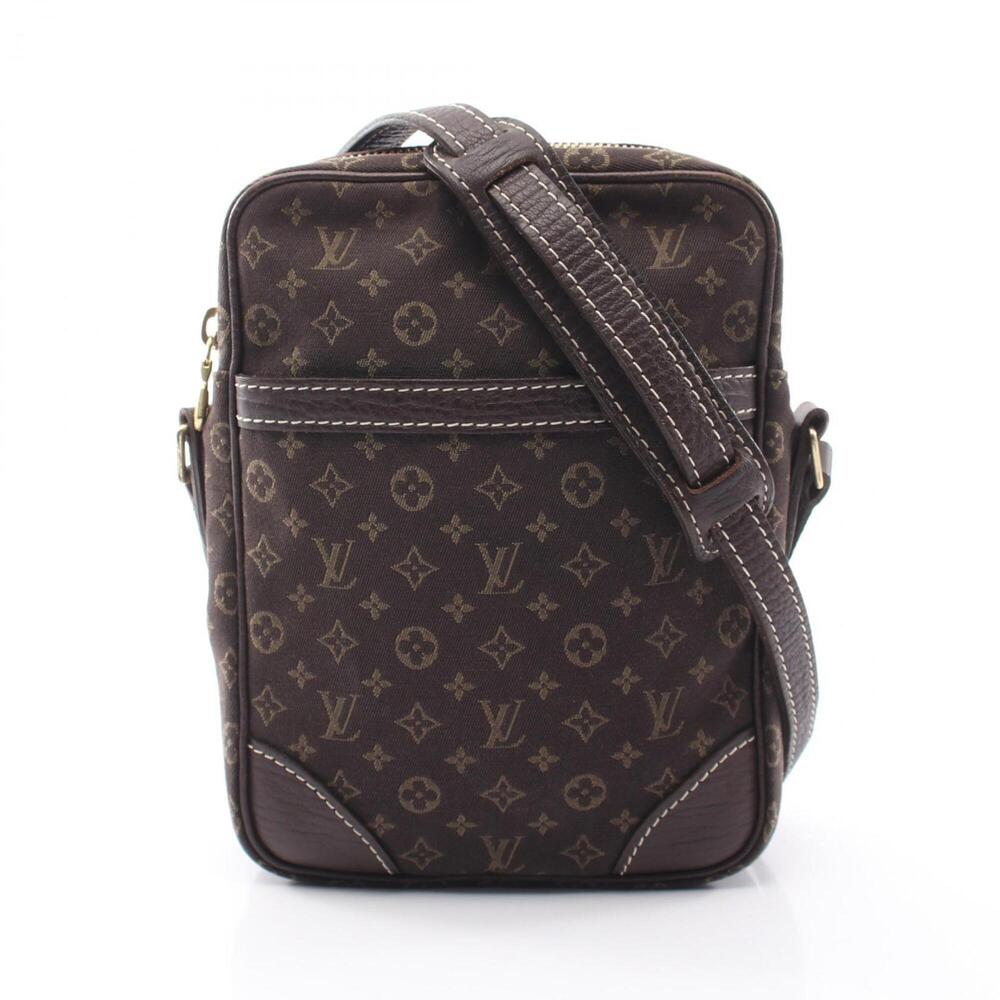 Louis Vuitton Pochette Danube Monogram Mini Lin Ebene Shoulder Bag Handbag Ca...